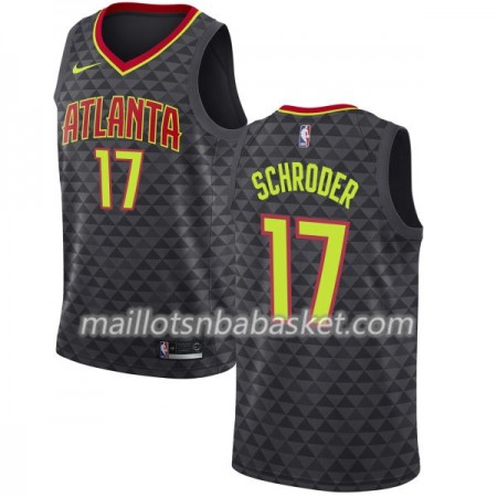Maillot Homme Atlanta Hawks Dennis Schroder 17 Nike 2017-18 Noir Swingman
